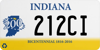 IN license plate 212CI