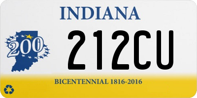 IN license plate 212CU