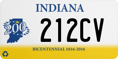 IN license plate 212CV