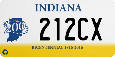 IN license plate 212CX