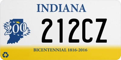 IN license plate 212CZ