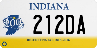 IN license plate 212DA