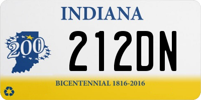 IN license plate 212DN