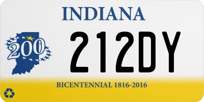 IN license plate 212DY