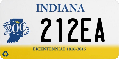 IN license plate 212EA