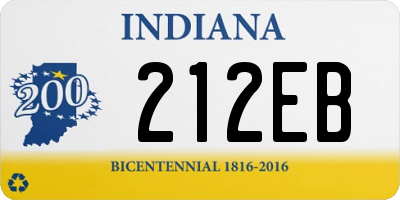 IN license plate 212EB