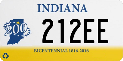 IN license plate 212EE