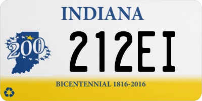 IN license plate 212EI