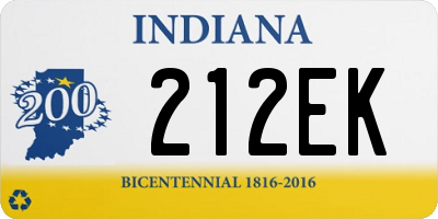 IN license plate 212EK