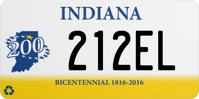 IN license plate 212EL