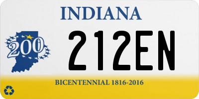 IN license plate 212EN