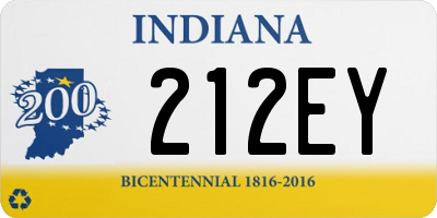 IN license plate 212EY