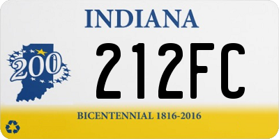 IN license plate 212FC