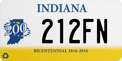 IN license plate 212FN