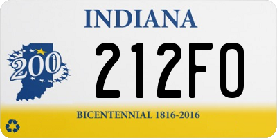 IN license plate 212FO
