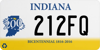 IN license plate 212FQ