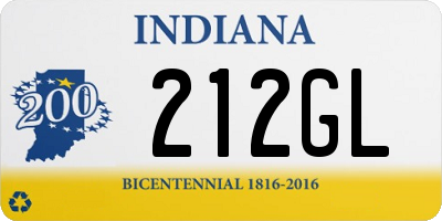 IN license plate 212GL