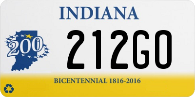 IN license plate 212GO