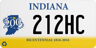 IN license plate 212HC