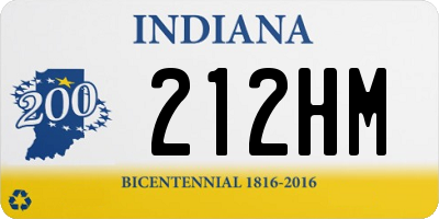 IN license plate 212HM