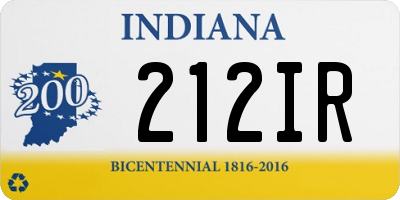 IN license plate 212IR