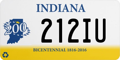 IN license plate 212IU