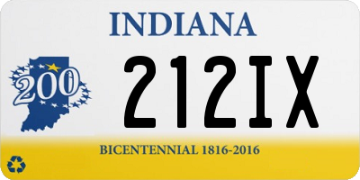 IN license plate 212IX