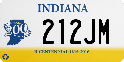 IN license plate 212JM