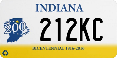 IN license plate 212KC