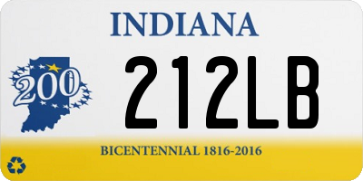 IN license plate 212LB