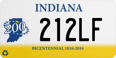 IN license plate 212LF