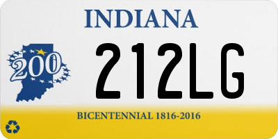 IN license plate 212LG