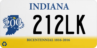 IN license plate 212LK