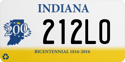 IN license plate 212LO