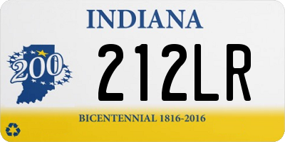 IN license plate 212LR