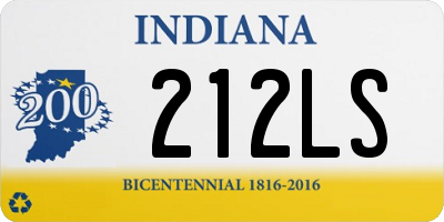 IN license plate 212LS