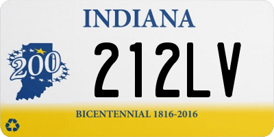 IN license plate 212LV