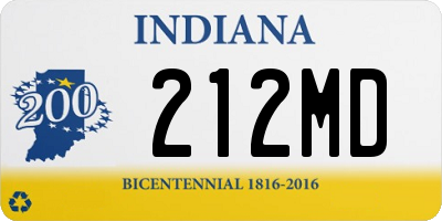 IN license plate 212MD