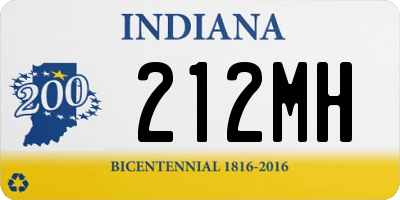 IN license plate 212MH