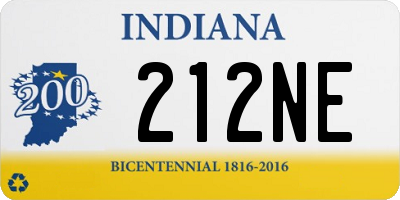 IN license plate 212NE