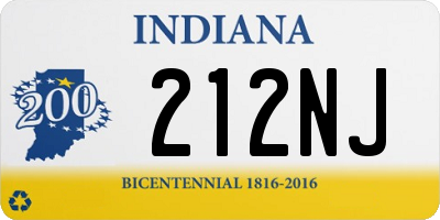 IN license plate 212NJ