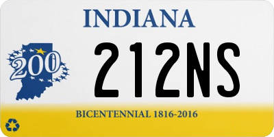 IN license plate 212NS