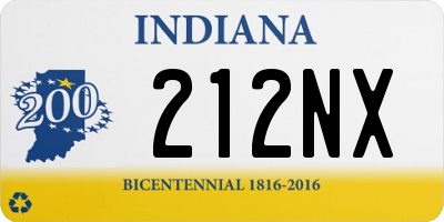 IN license plate 212NX