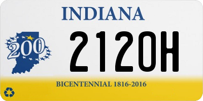 IN license plate 212OH