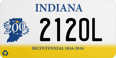 IN license plate 212OL