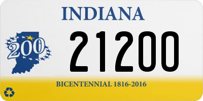 IN license plate 212OO