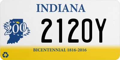 IN license plate 212OY