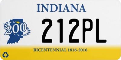 IN license plate 212PL