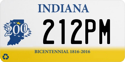 IN license plate 212PM