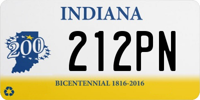 IN license plate 212PN